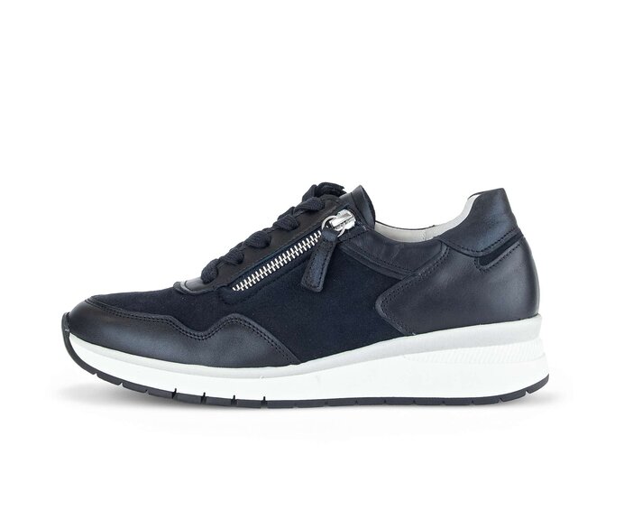 Gabor Sneaker Low Blau - Materialmix Leder/Lederimitat