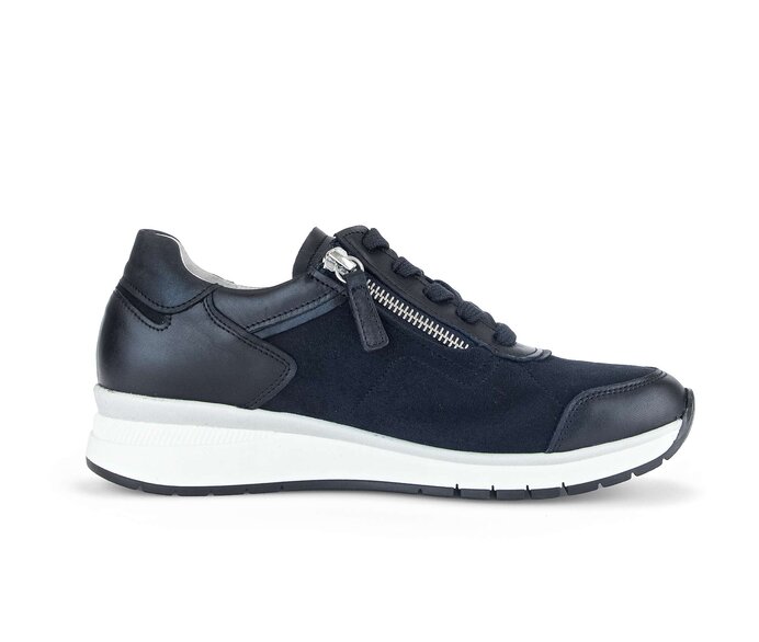 Gabor Sneaker Low Blau - Materialmix Leder/Lederimitat