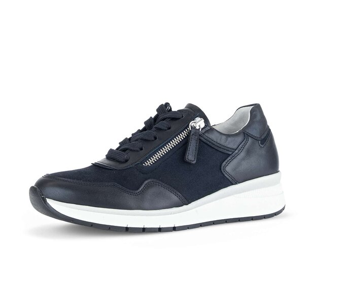 Gabor Sneaker Low Blau - Materialmix Leder/Lederimitat