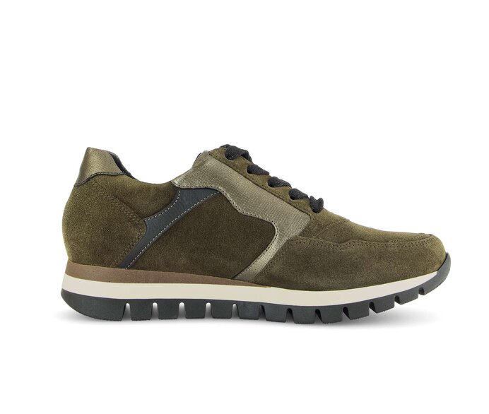 Gabor Sneaker Low Grün - Materialmix Leder