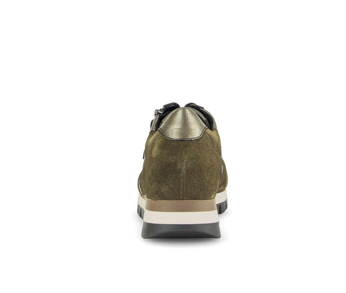 Gabor Sneaker Low Grün - Materialmix Leder