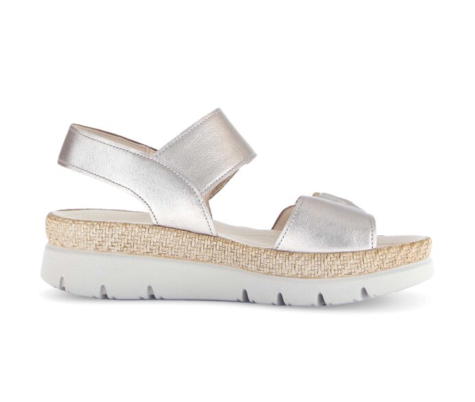 Gabor Plateau Sandale Gold - Effektleder