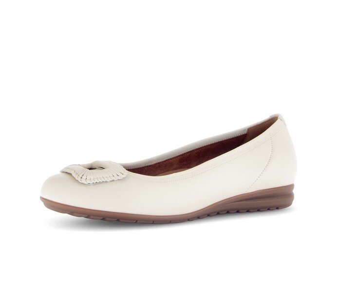 Gabor Sportliche Ballerina Beige - Glattleder