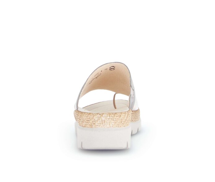 Gabor Zehentrenner Beige - Materialmix Leder