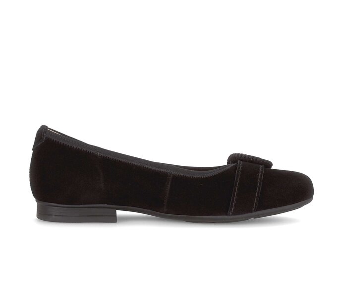 Gabor Eleganter Ballerina Schwarz - Rauleder