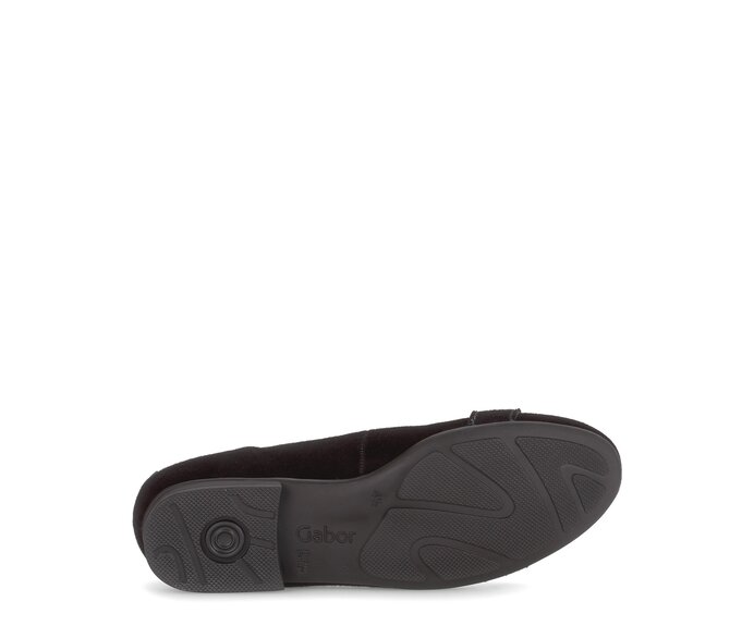 Gabor Eleganter Ballerina Schwarz - Rauleder