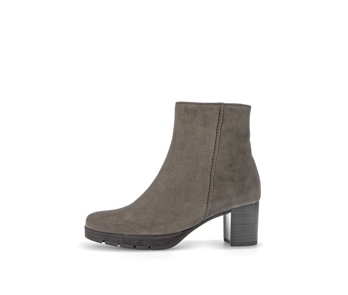 Gabor Plateau Stiefelette Grau - Rauleder