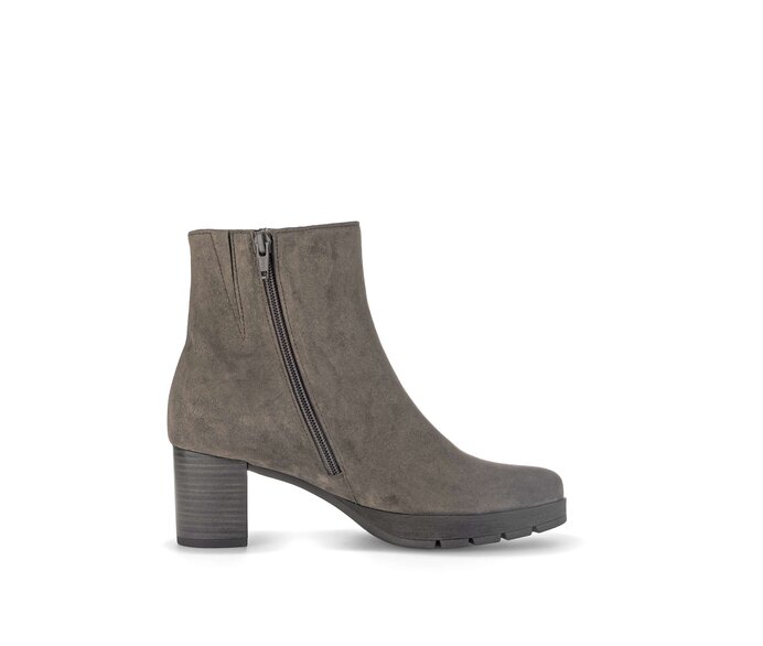 Gabor Plateau Stiefelette Grau - Rauleder