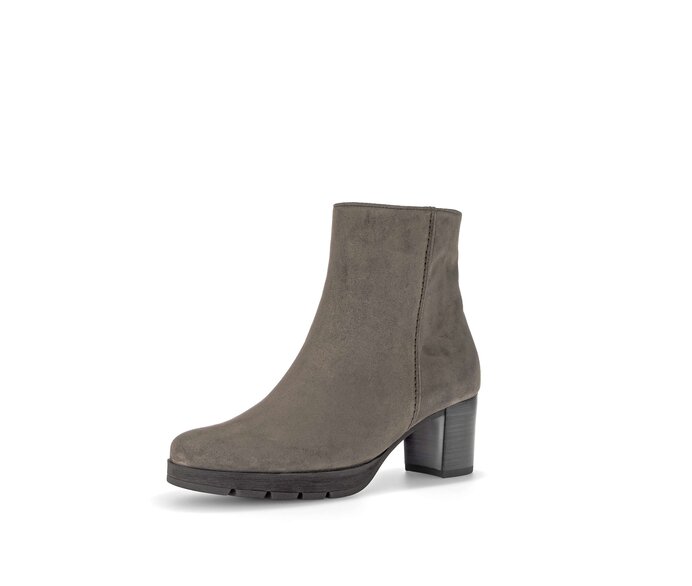 Gabor Plateau Stiefelette Grau - Rauleder