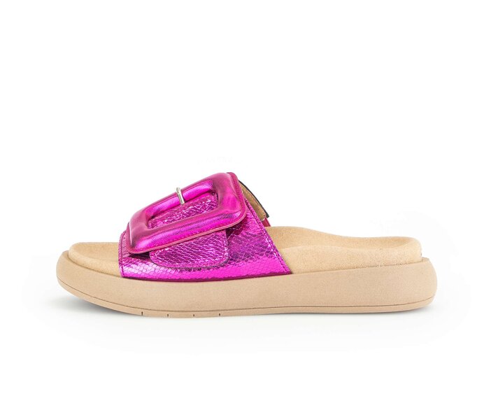 Gabor Pantolette Pink - Materialmix Leder