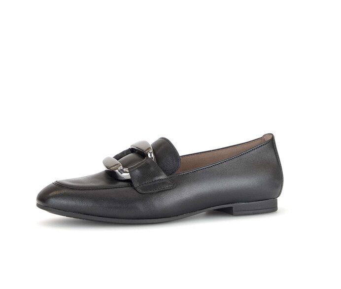Gabor Slipper Schwarz - Glattleder