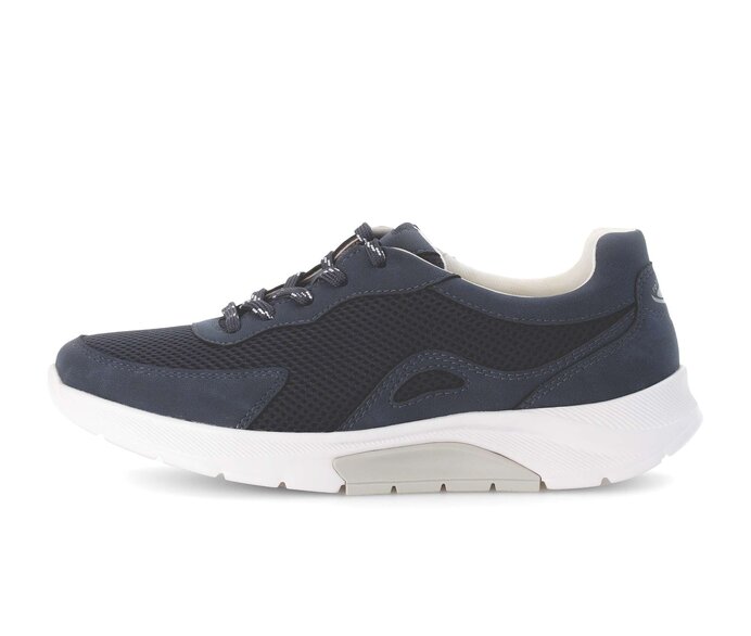 Gabor Sneaker Low Blau - Materialmix Lederimitat
