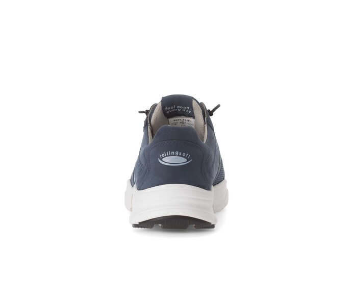 Gabor Rollingsoft Sneaker Low Blau - Materialmix Leder/Textil