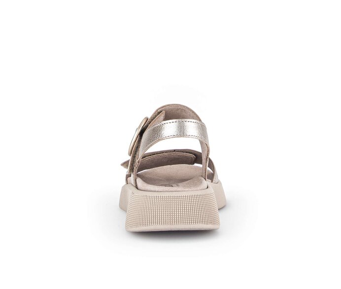 Gabor Plateau Sandale Gold - Effektleder