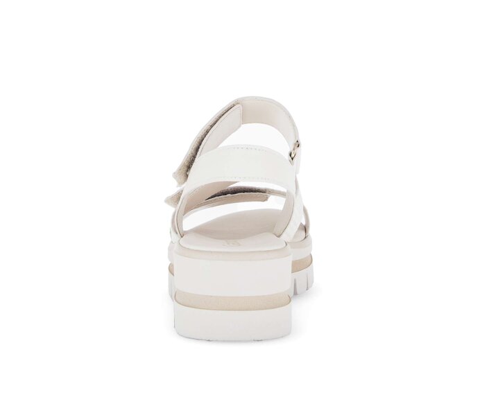 Gabor Plateau Sandale Beige - Glattleder