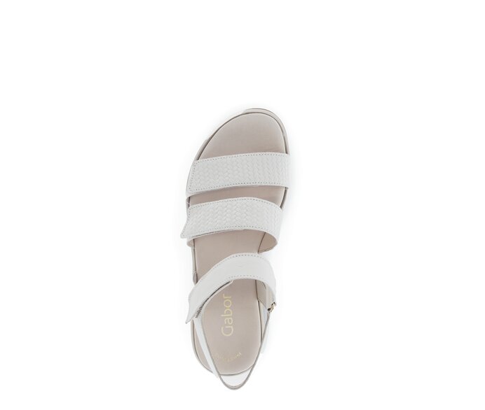Gabor Plateau Sandale Beige - Glattleder