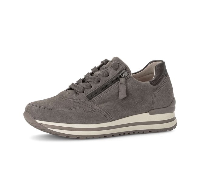 Gabor Sneaker Low Grau - Materialmix Leder