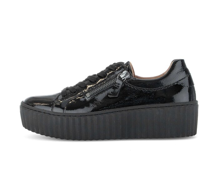 Gabor Sneaker Low Schwarz - Lackleder