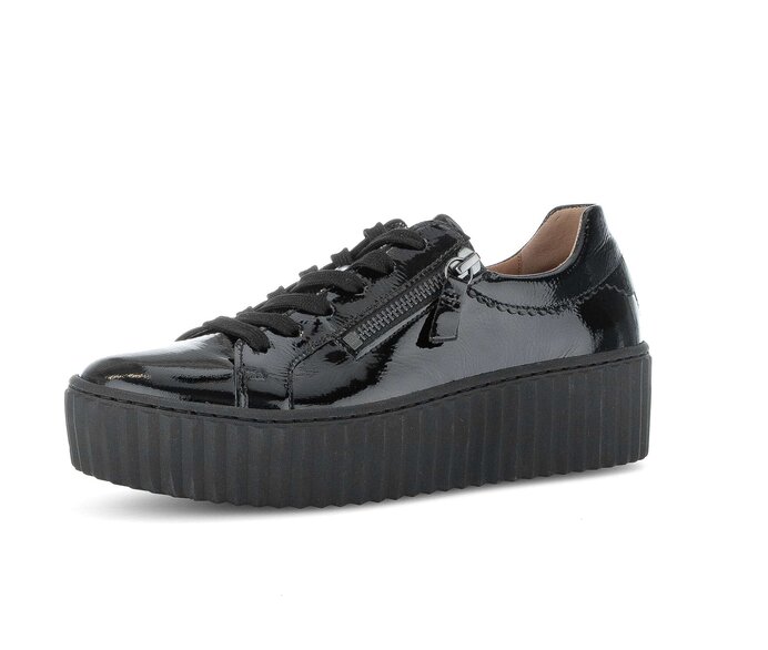 Gabor Sneaker Low Schwarz - Lackleder