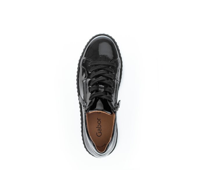 Gabor Sneaker Low Schwarz - Lackleder