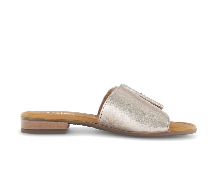 Gabor Pantolette Gold - Effektleder