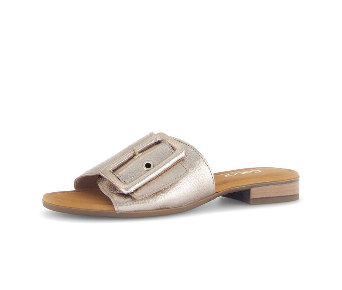 Gabor Pantolette Gold - Effektleder