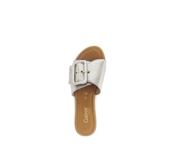 Gabor Pantolette Gold - Effektleder