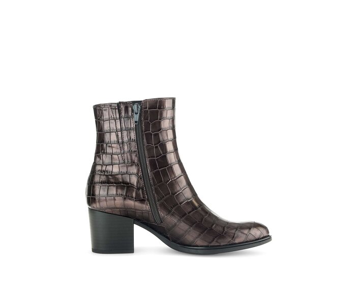 Gabor Elegante Stiefelette Bronze - Leder Reptiloptik
