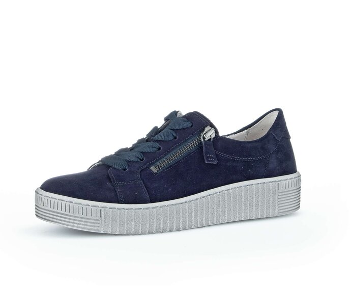 Gabor Sneaker Low Blau - Rauleder