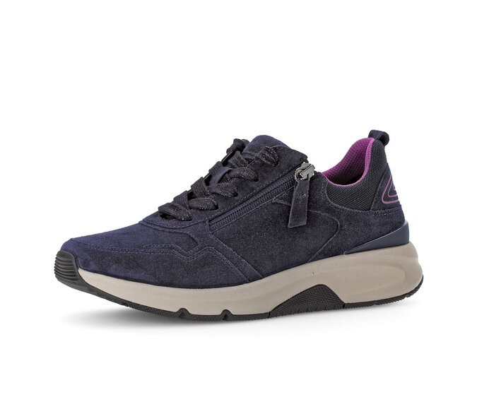 Gabor Sneaker Low Blau - Materialmix Leder/Lederimitat