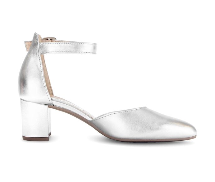 Gabor Spangenpumps Silber - Effektleder