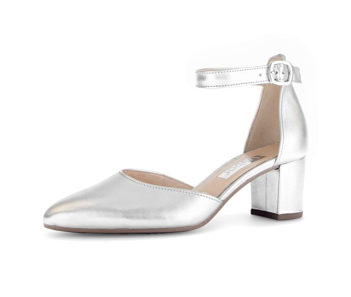 Gabor Spangenpumps Silber - Effektleder