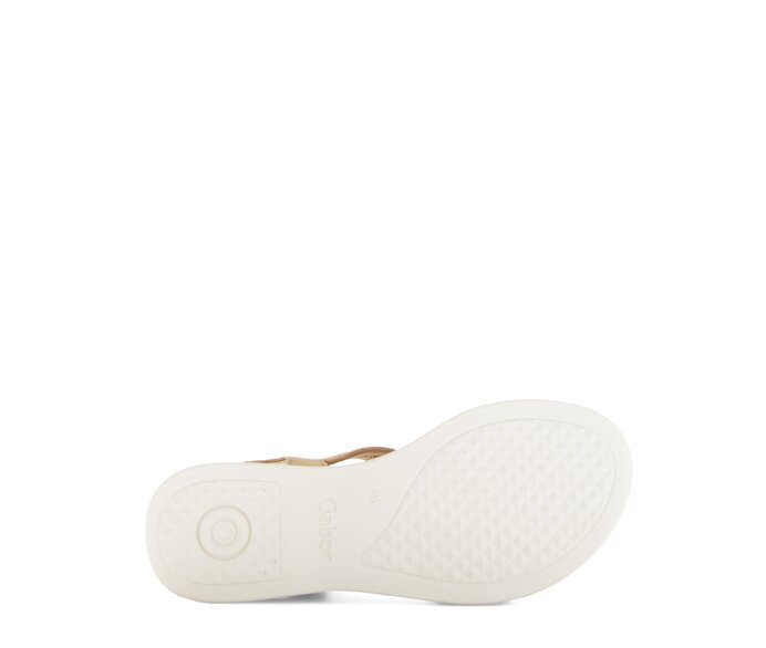 Gabor Riemchensandale Beige - Rauleder