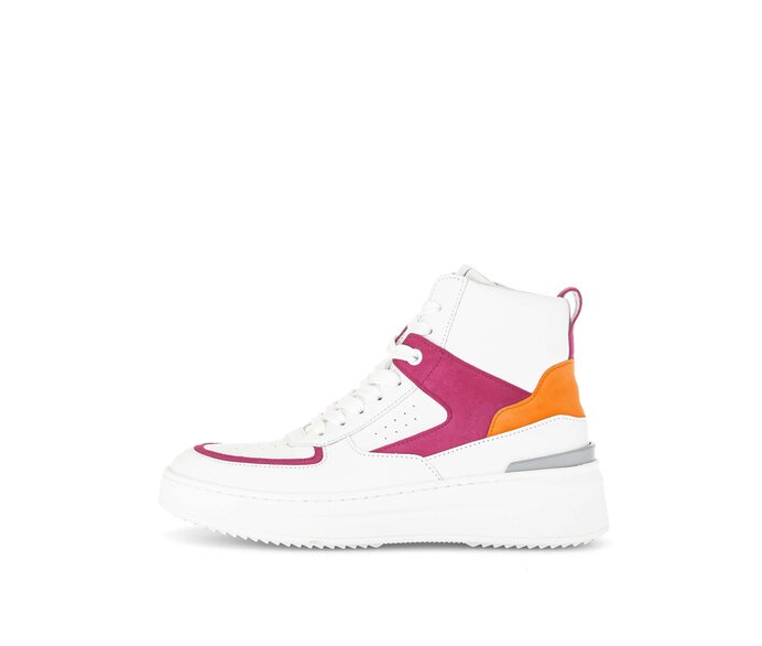 Gabor Sneaker High Weiß - Materialmix Leder