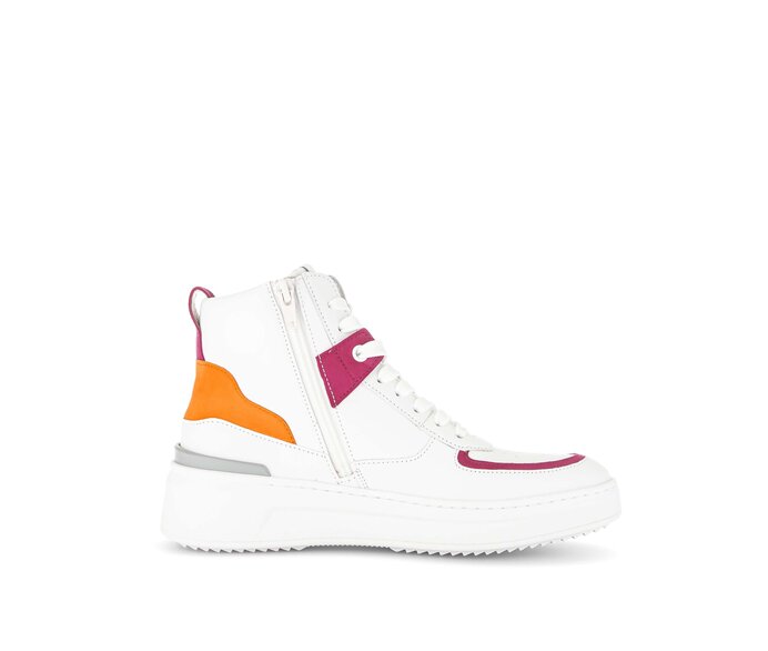 Gabor Sneaker High Weiß - Materialmix Leder