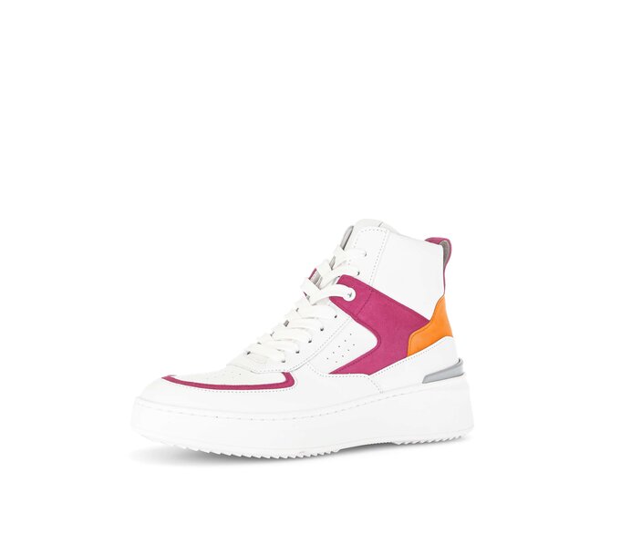 Gabor Sneaker High Weiß - Materialmix Leder