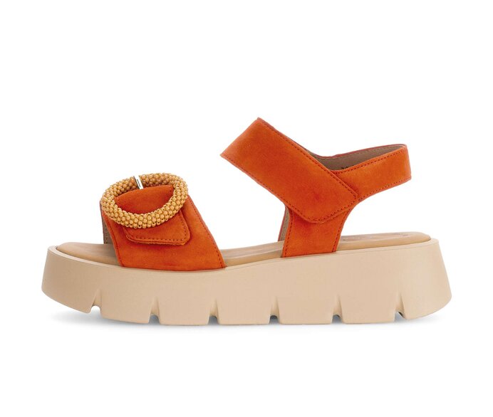 Gabor Plateau Sandale Orange - Rauleder