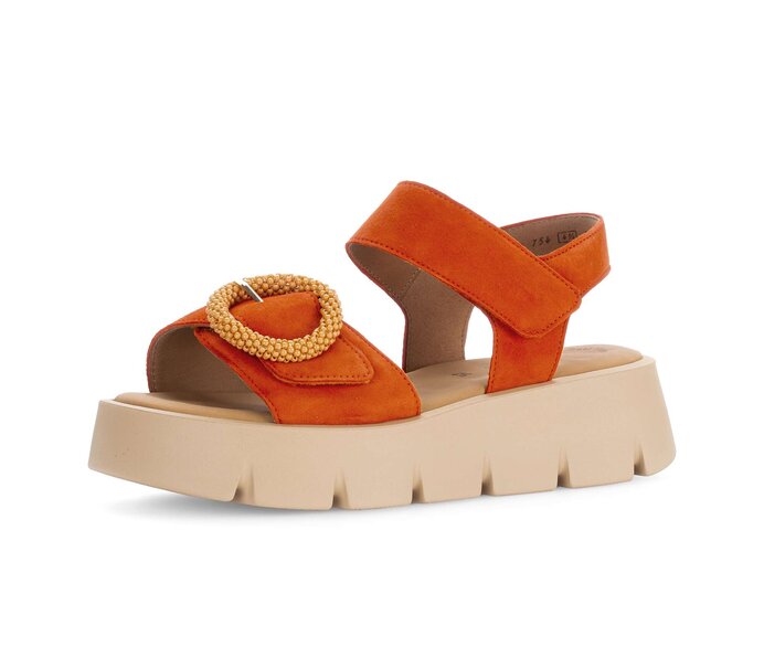 Gabor Plateau Sandale Orange - Rauleder