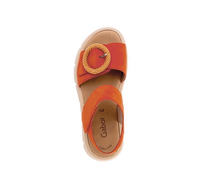 Gabor Plateau Sandale Orange - Rauleder