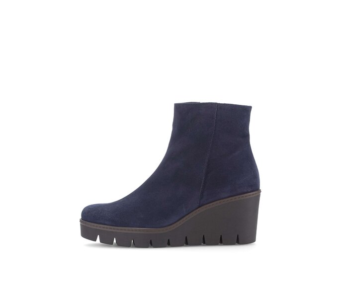 Gabor Plateau Stiefelette Blau - Rauleder