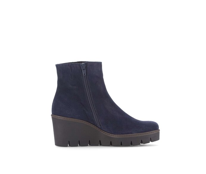 Gabor Plateau Stiefelette Blau - Rauleder