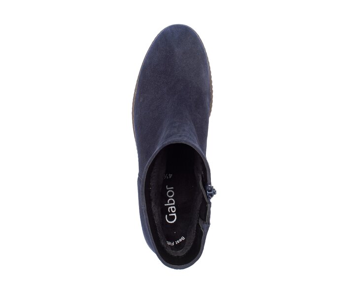 Gabor Plateau Stiefelette Blau - Rauleder