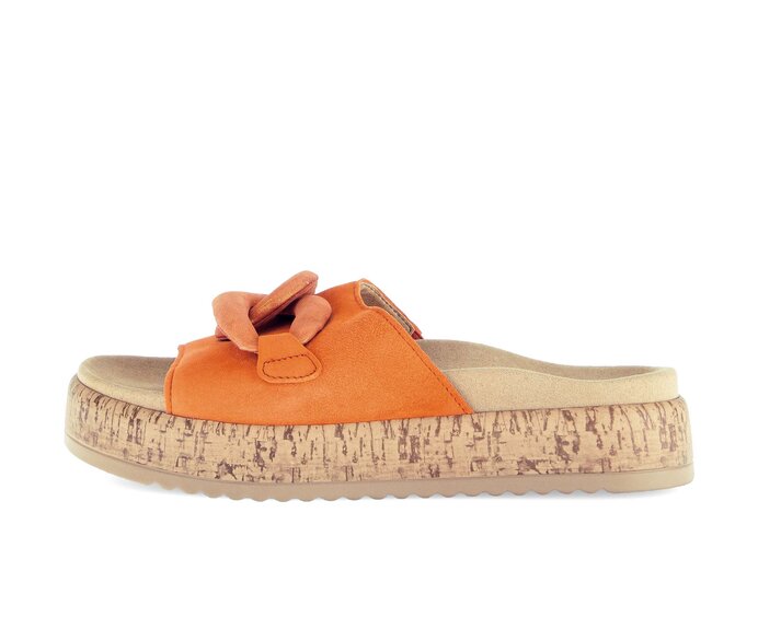 Gabor Pantolette Orange - Materialmix Leder
