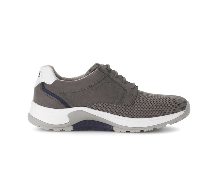 Gabor Rollingsoft Sneaker Low Grau - Materialmix Leder/Textil