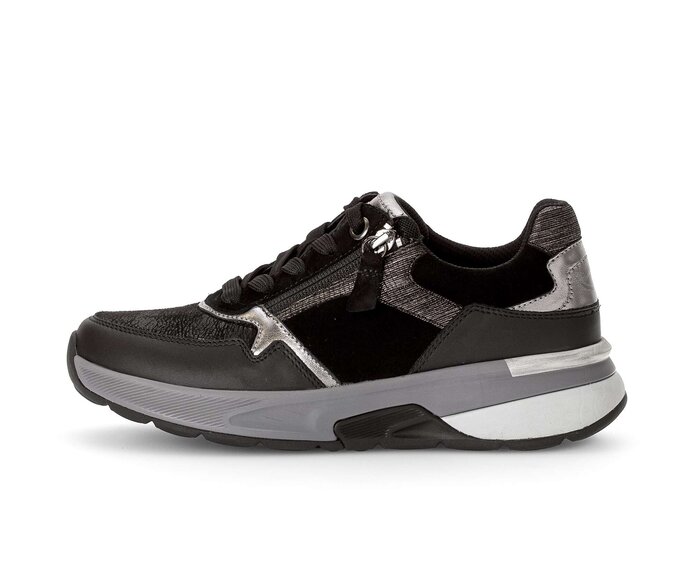 Gabor Sneaker Low Schwarz - Materialmix Leder/Lederimitat