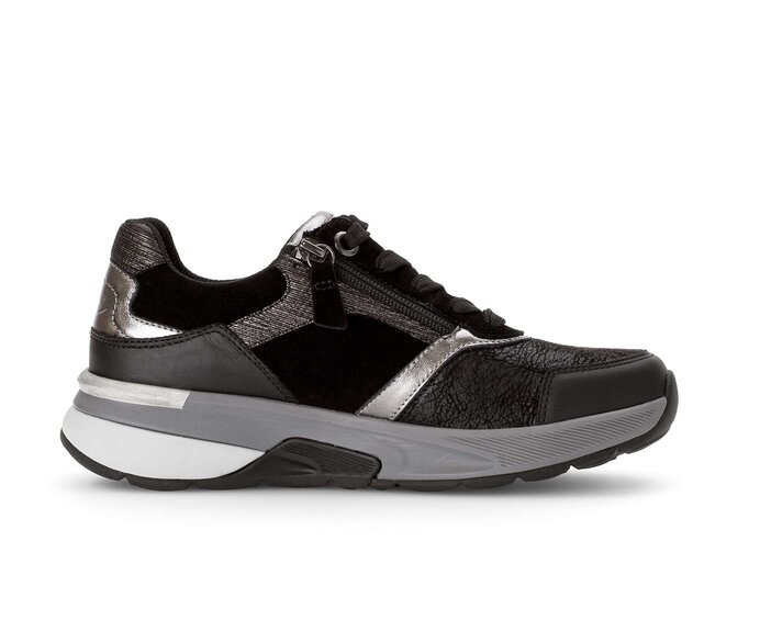 Gabor Sneaker Low Schwarz - Materialmix Leder/Lederimitat