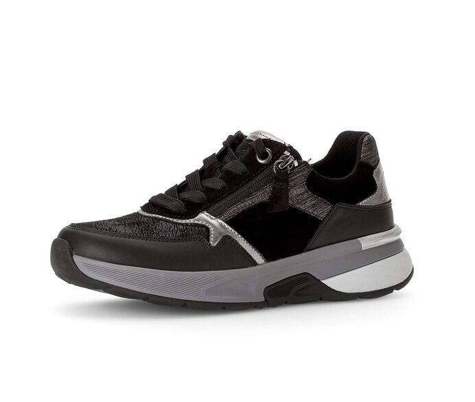 Gabor Sneaker Low Schwarz - Materialmix Leder/Lederimitat
