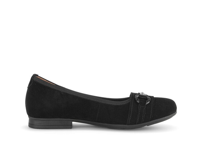 Gabor Eleganter Ballerina Schwarz - Rauleder