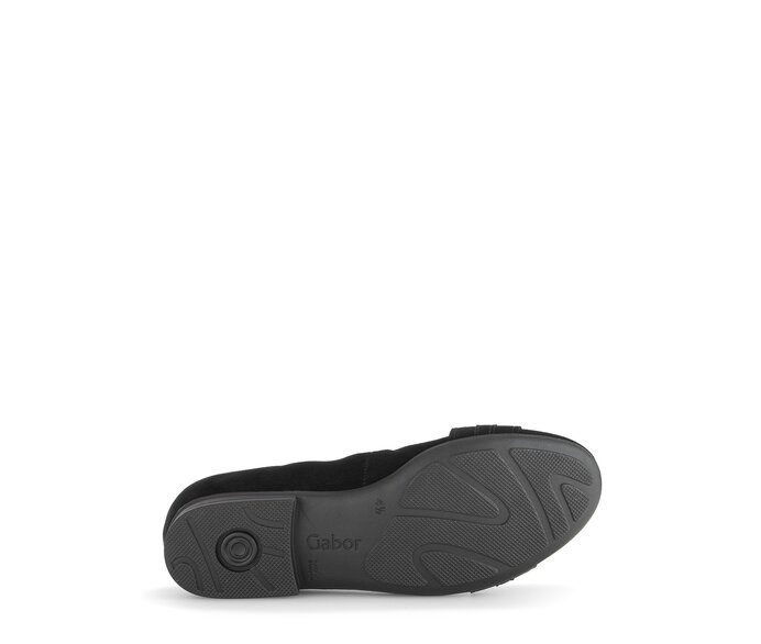 Gabor Eleganter Ballerina Schwarz - Rauleder