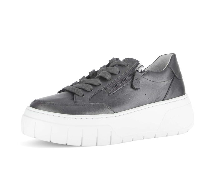 Gabor Sneaker Low Grau - Glattleder